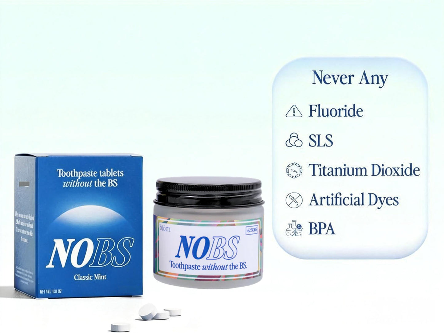 NOBS Toothpaste Tablets